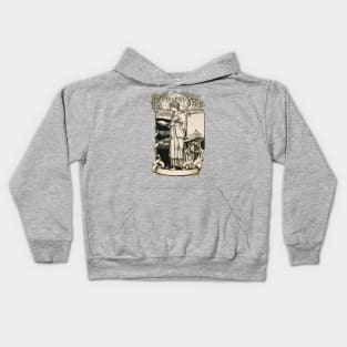 Art Nouveau Bookplate design Kids Hoodie